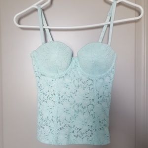 Aqua Corset Top